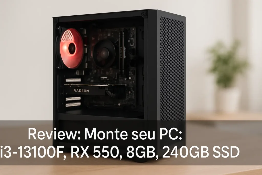 Monte seu PC: i3-13100F, RX 550, 8GB, 240GB SSD