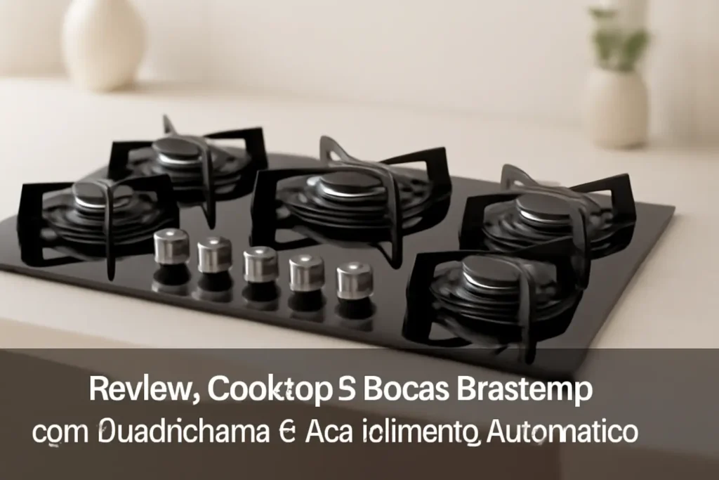 Cooktop 5 Bocas Brastemp com Quadrichama e Acendimento Automático