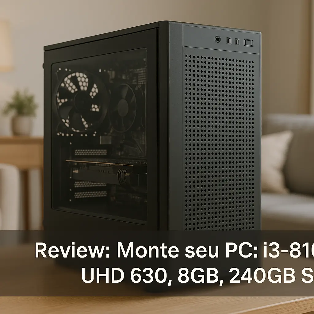 Monte seu PC: i3-8100, UHD 630, 8GB, 240GB SSD