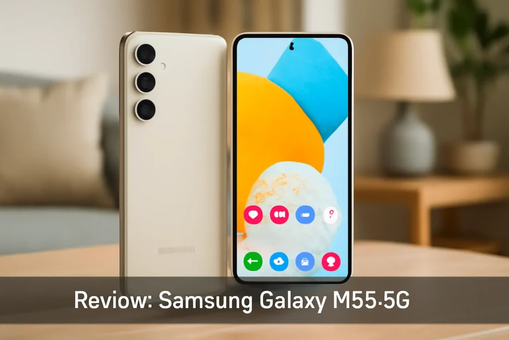 Samsung Galaxy M55 5G: Câmera Tripla de 50MP, Tela Super AMOLED 120Hz