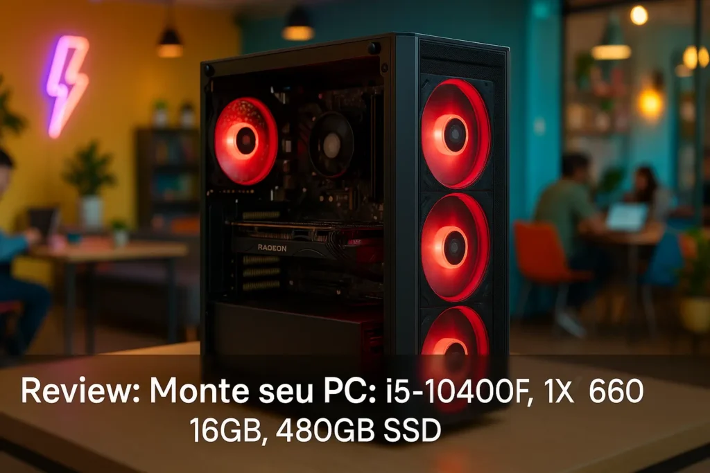 Monte seu PC: i5-10400F, RX 6600, 16GB, 480GB SSD