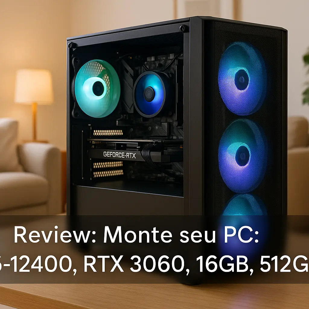 Monte seu PC: i5-12400, RTX 3060, 16GB, 512GB SSD