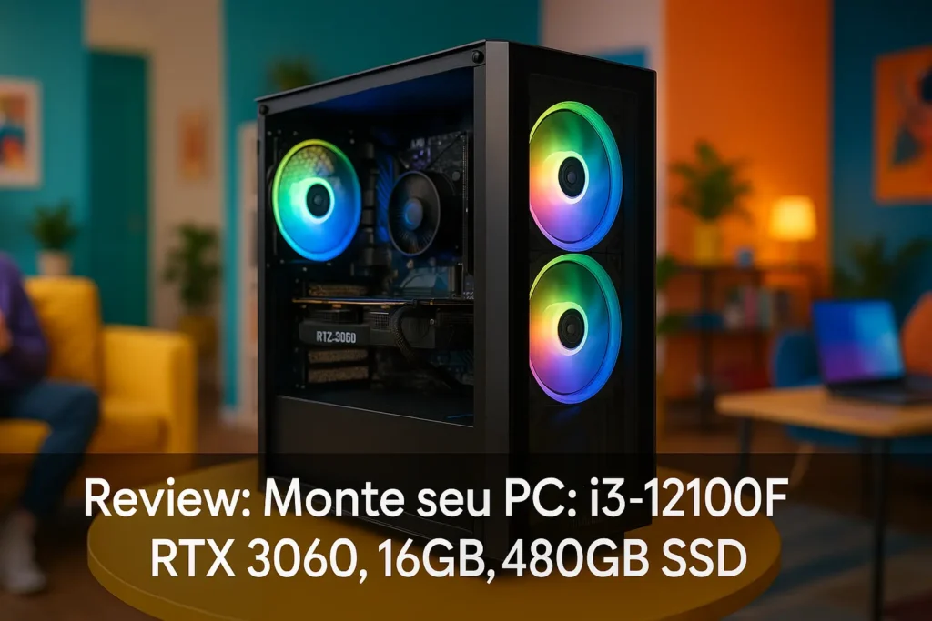 Monte seu PC: i3-12100F, RTX 3060, 16GB, 480GB SSD
