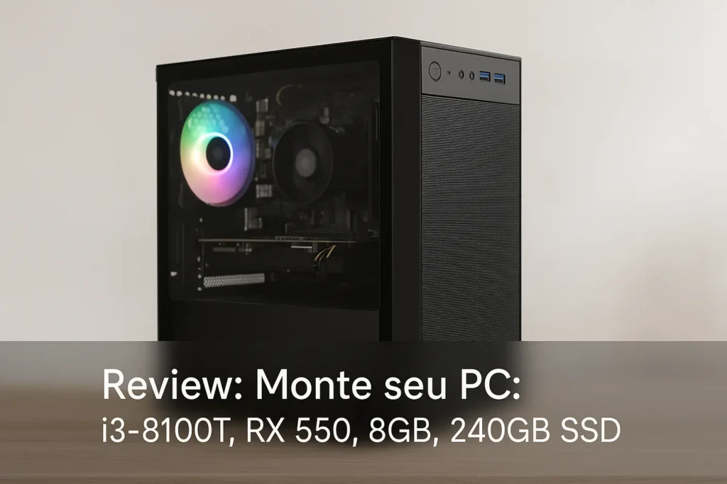 Monte seu PC: i3-8100T, RX 550, 8GB, 240GB SSD