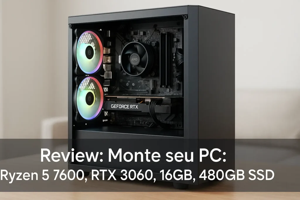 Monte seu PC: Ryzen 5 7600, RTX 3060, 16GB, 480GB SSD