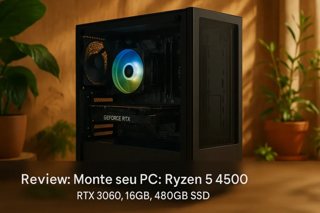 Monte seu PC: Ryzen 5 4500, RTX 3060, 16GB, 480GB SSD