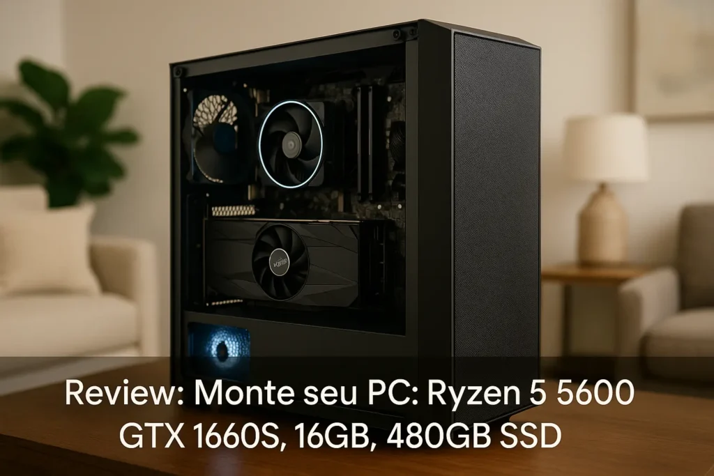 Monte seu PC: Ryzen 5 5600, GTX 1660S, 16GB, 480GB SSD