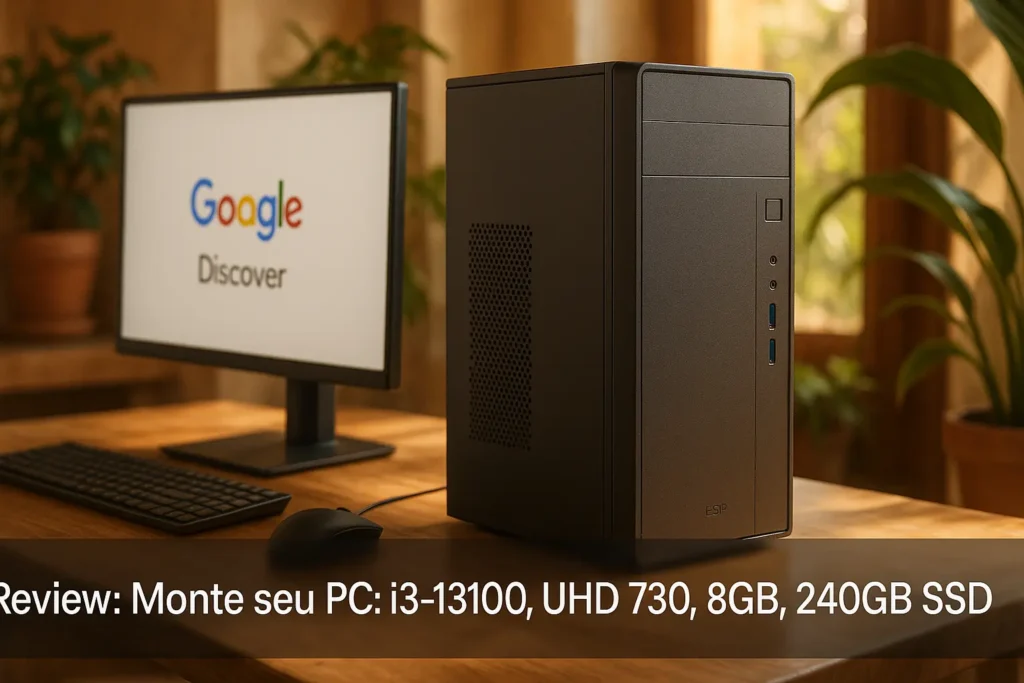 Monte seu PC: i3-13100, UHD 730, 8GB, 240GB SSD