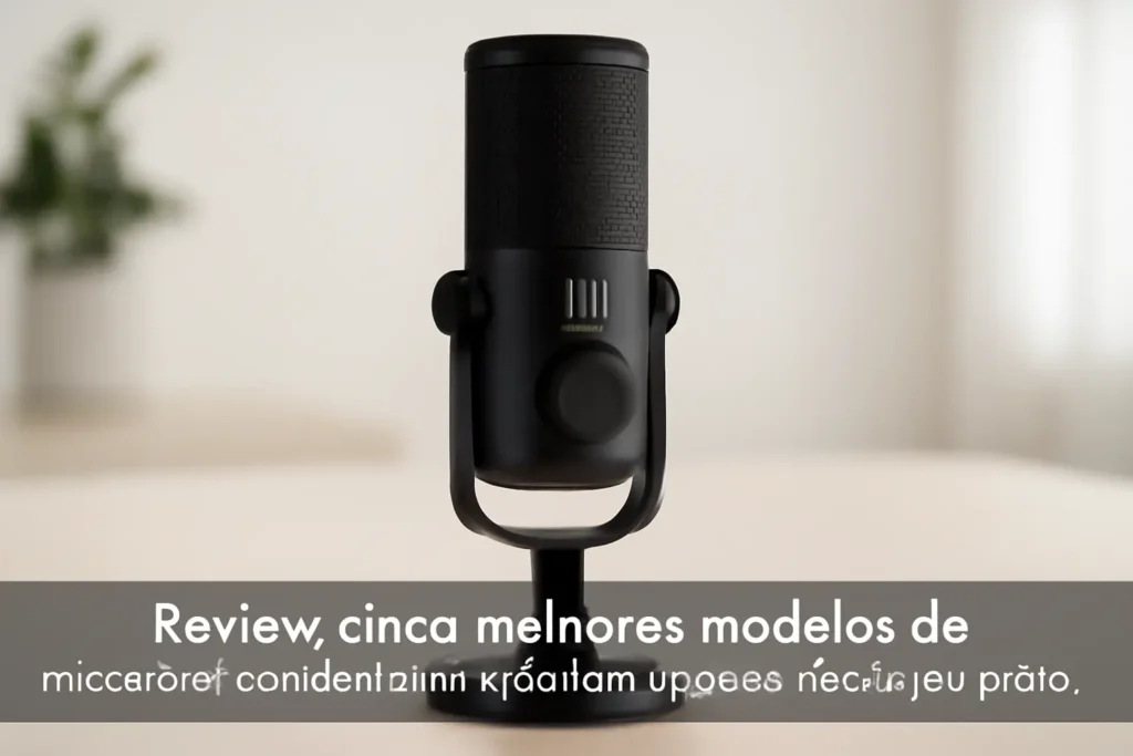 Cinco Melhores Modelos de microfone condensador quantum stream studio JBL preto