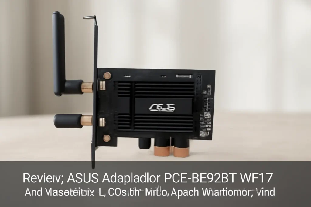 ASUS Adaptador PCE-BE92BT WiFi 7 PCI-E: Alta Velocidade e Conectividade para Plataformas Intel