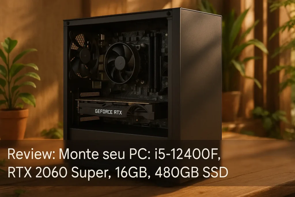Monte seu PC: i5-12400F, RTX 2060 Super, 16GB, 480GB SSD