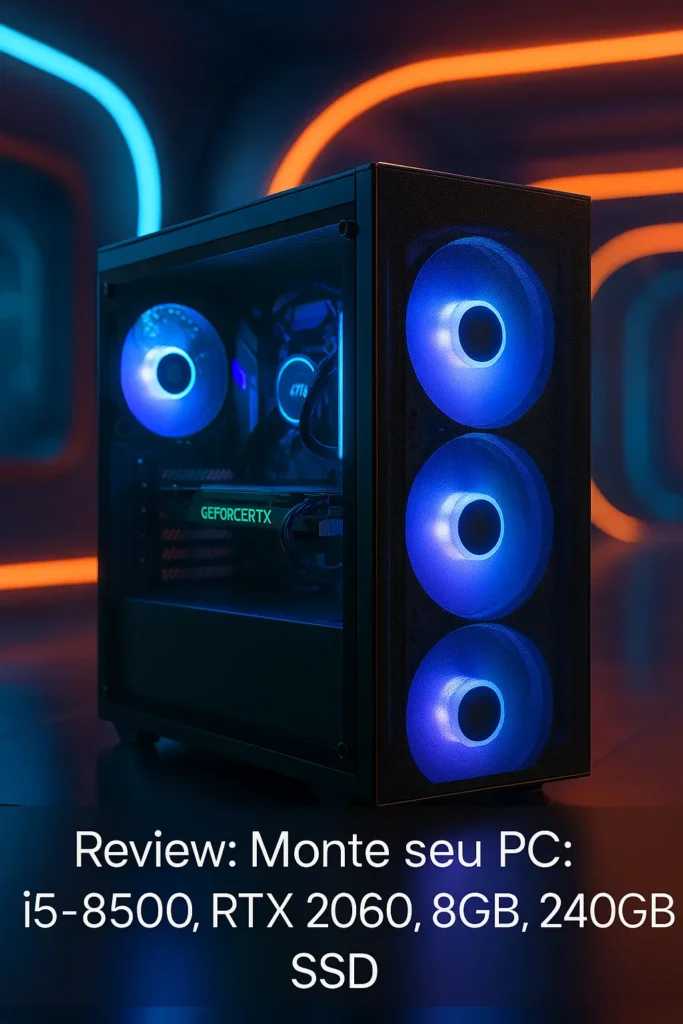 Monte seu PC: i5-8500, RTX 2060, 8GB, 240GB SSD