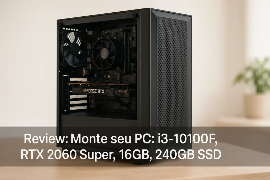 Monte seu PC: i3-10100F, RTX 2060 Super, 16GB, 240GB SSD