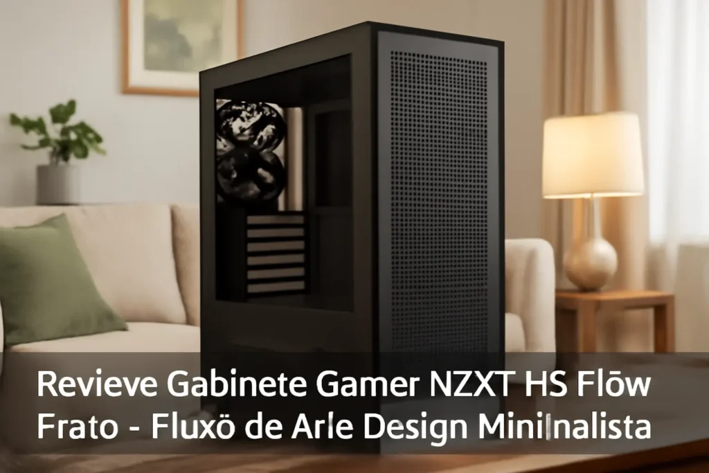 Gabinete Gamer NZXT H5 Flow Preto – Fluxo de Ar e Design Minimalista