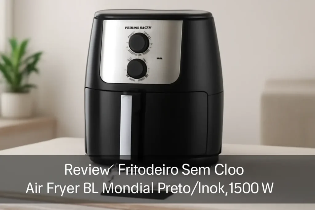 Fritadeira Sem Óleo Air Fryer 8L Mondial Preto/Inox 1900W