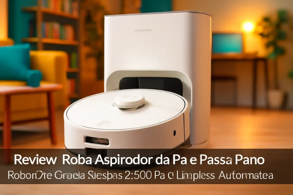 Robô Aspirador de Pó e Passa Pano Roborock Qrevo: Sucção 5.500Pa e Limpeza Automática