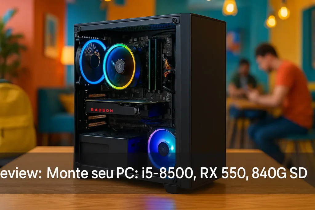 Monte seu PC: i5-8500, RX 550, 8GB, 240GB SSD
