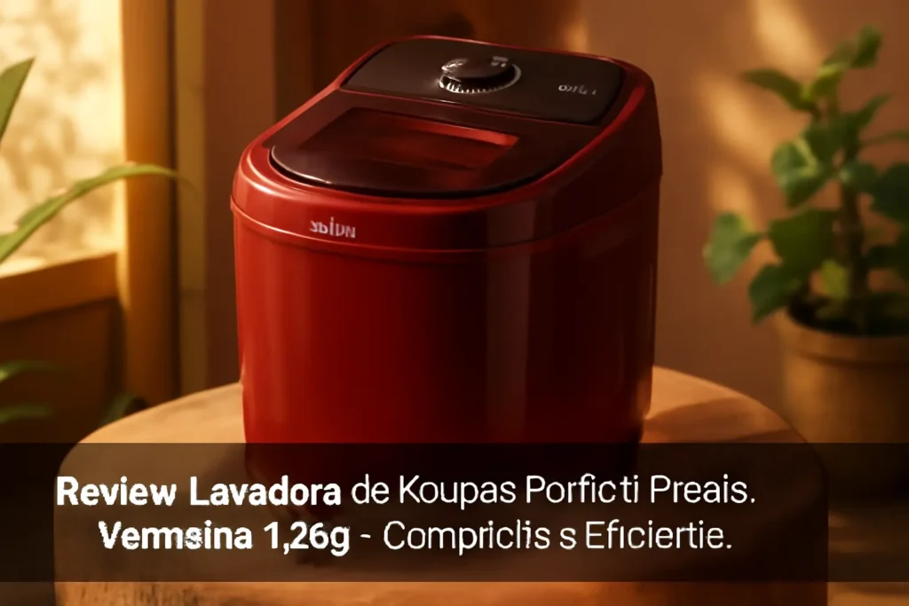 Lavadora de Roupas Portátil Praxis Vermelha 1,2kg – Compacta e Eficiente