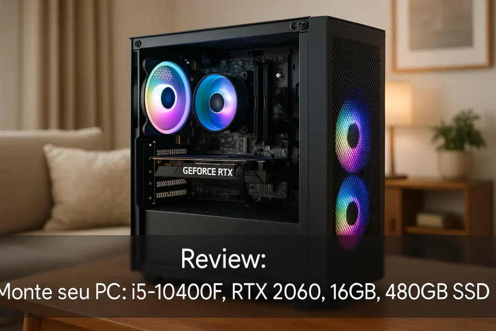 Monte seu PC: i5-10400F, RTX 2060, 16GB, 480GB SSD