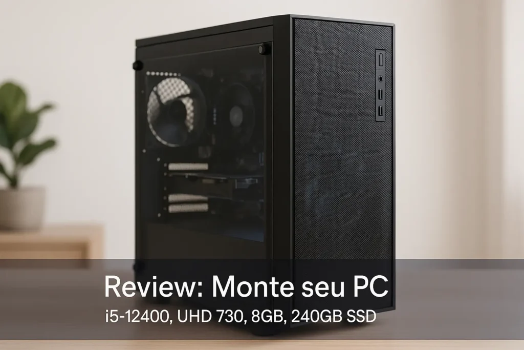 Monte seu PC: i5-12400, UHD 730, 8GB, 240GB SSD