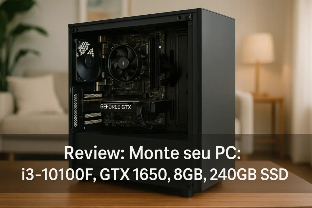 Monte seu PC: i3-10100F, GTX 1650, 8GB, 240GB SSD