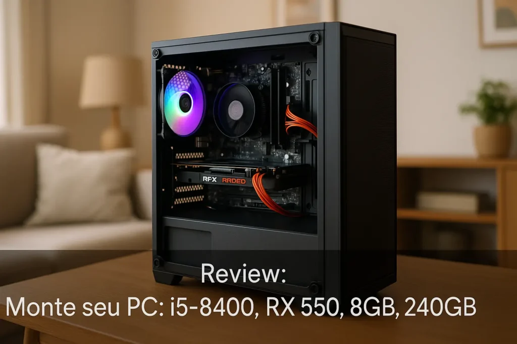 Monte seu PC: i5-8400, RX 550, 8GB, 240GB SSD
