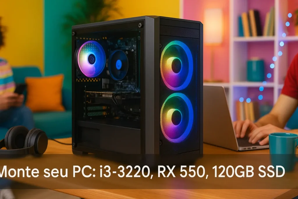Monte seu PC: i3-3220, RX 550, 8GB, 120GB SSD