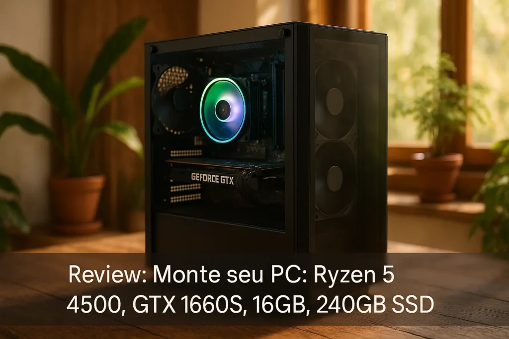Monte seu PC: Ryzen 5 4500, GTX 1660S, 16GB, 240GB SSD