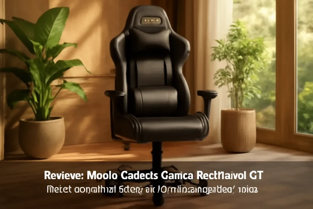 Moob Cadeira Gamer Reclinável GT Racer Com Almofadas para Lombar e Pescoço Preto