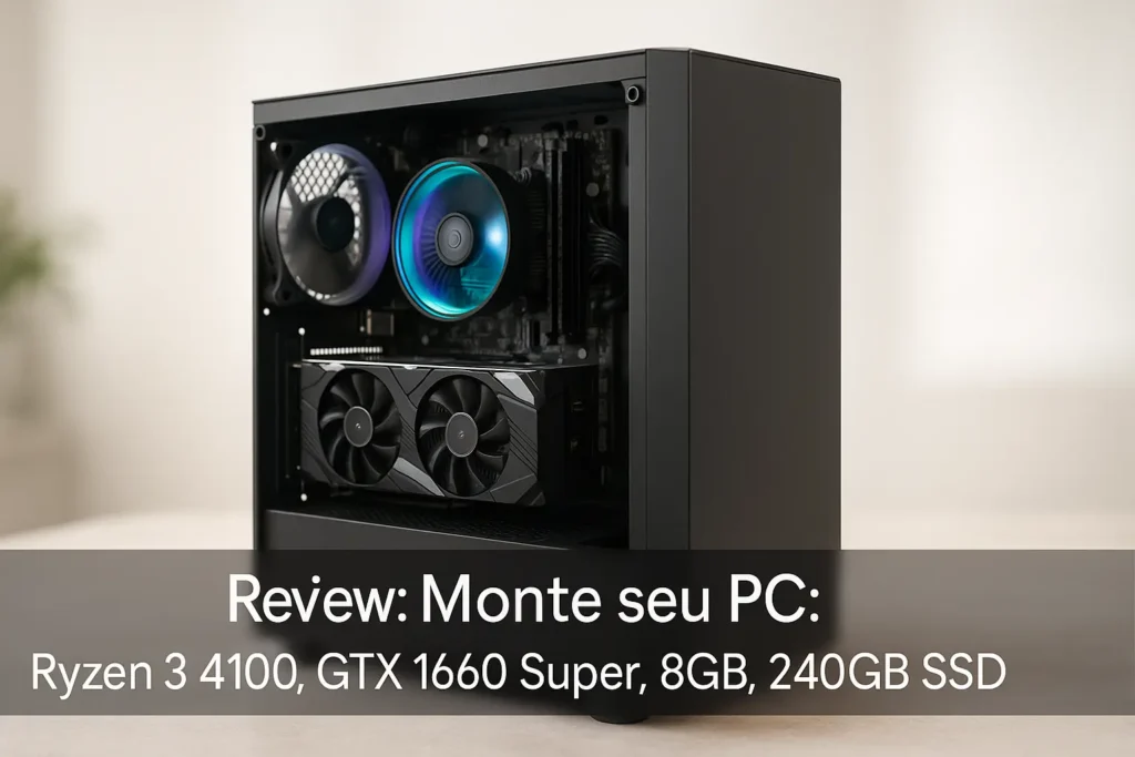 Monte seu PC: Ryzen 3 4100, GTX 1660 Super, 8GB, 240GB SSD