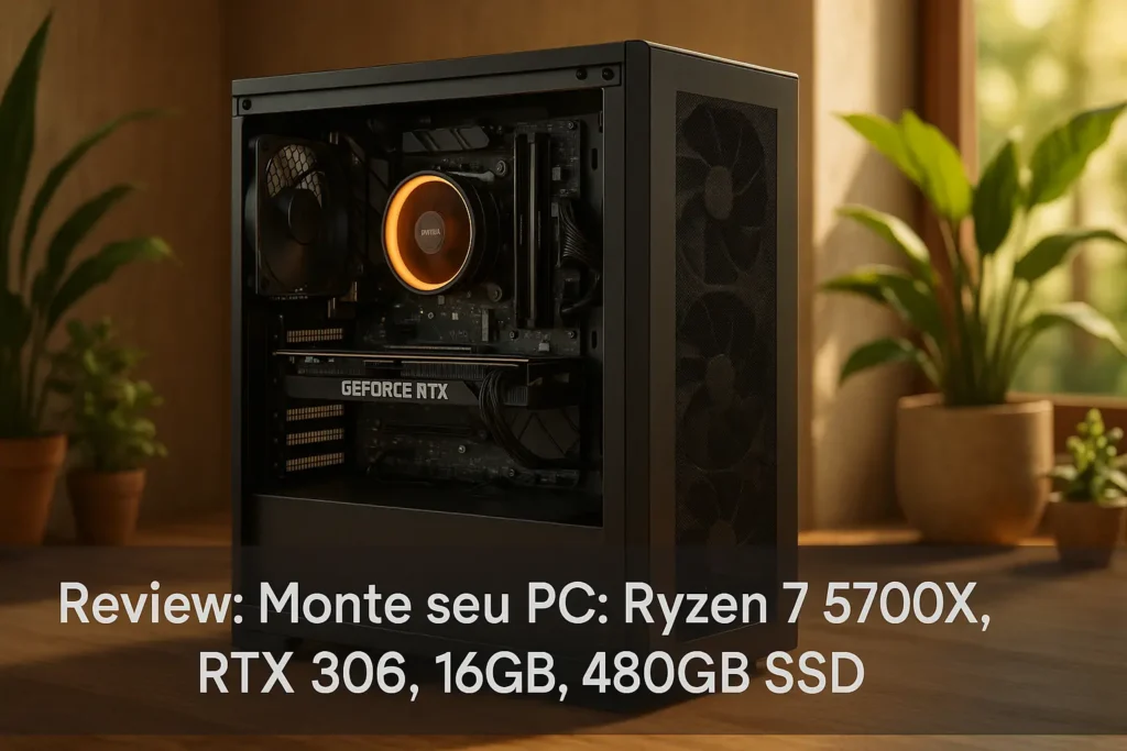 Monte seu PC: Ryzen 7 5700X, RTX 3060, 16GB, 480GB SSD