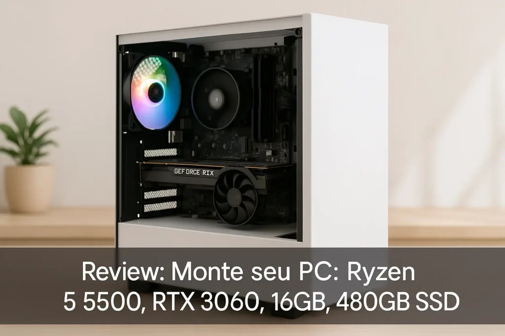 Monte seu PC: Ryzen 5 5500, RTX 3060, 16GB, 480GB SSD