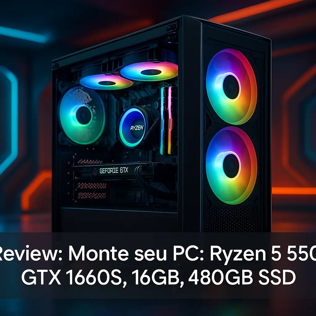 Monte seu PC: Ryzen 5 5500, GTX 1660S, 16GB, 480GB SSD