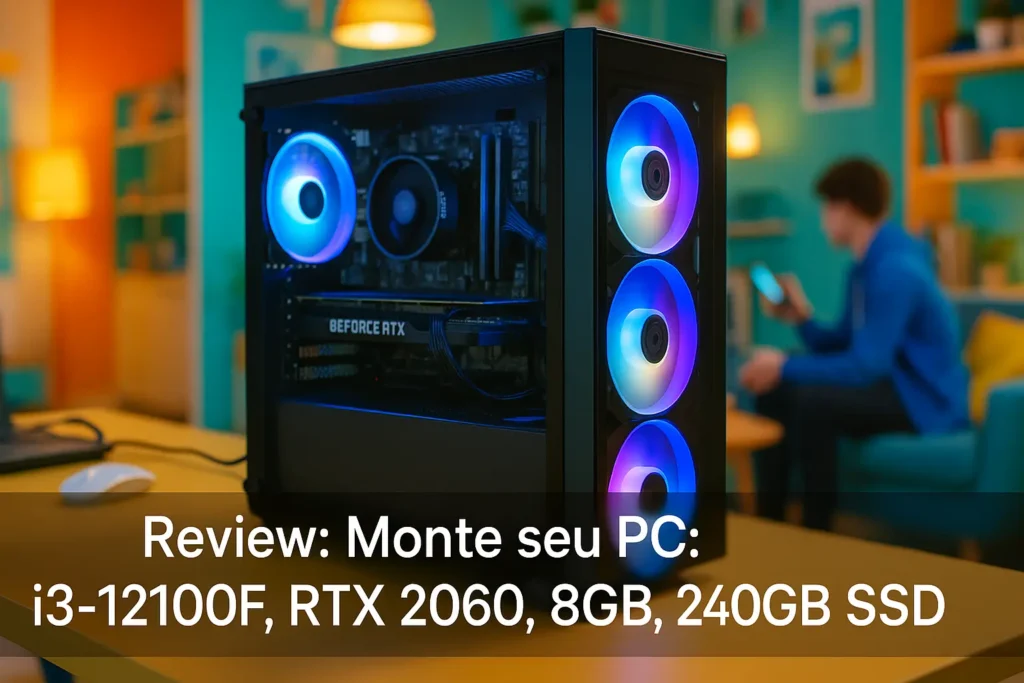 Monte seu PC: i3-12100F, RTX 2060, 8GB, 240GB SSD