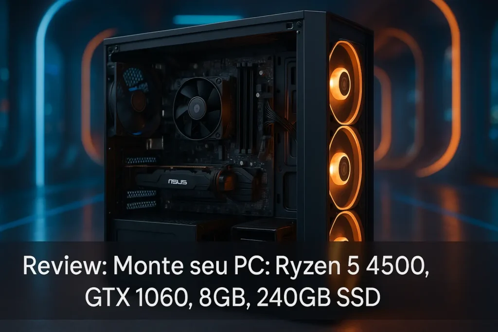 Monte seu PC: Ryzen 5 4500, GTX 1060, 8GB, 240GB SSD