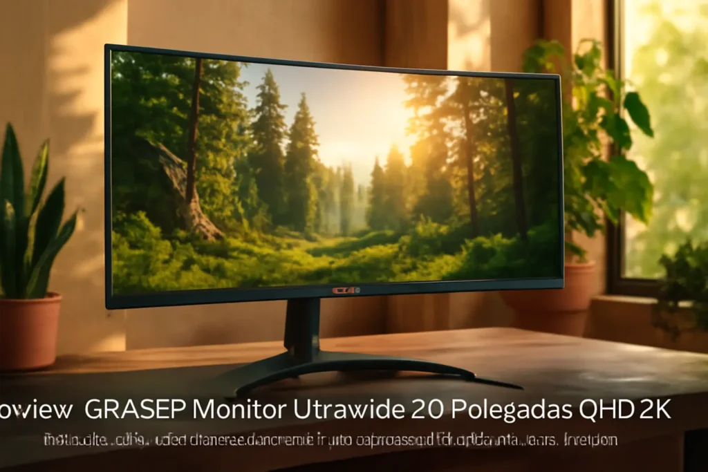 GRASEP Monitor Ultrawide 30 Polegadas QHD 2K – Tela VA 100Hz, 1ms, 21:9, Compatível com G-SYNC/FreeSync, 99% RGB – Monitor para Jogos e Multitarefa Imersiva