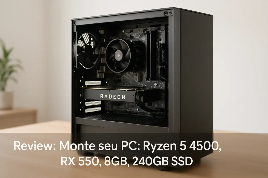 Monte seu PC: Ryzen 5 4500, RX 550, 8GB, 240GB SSD