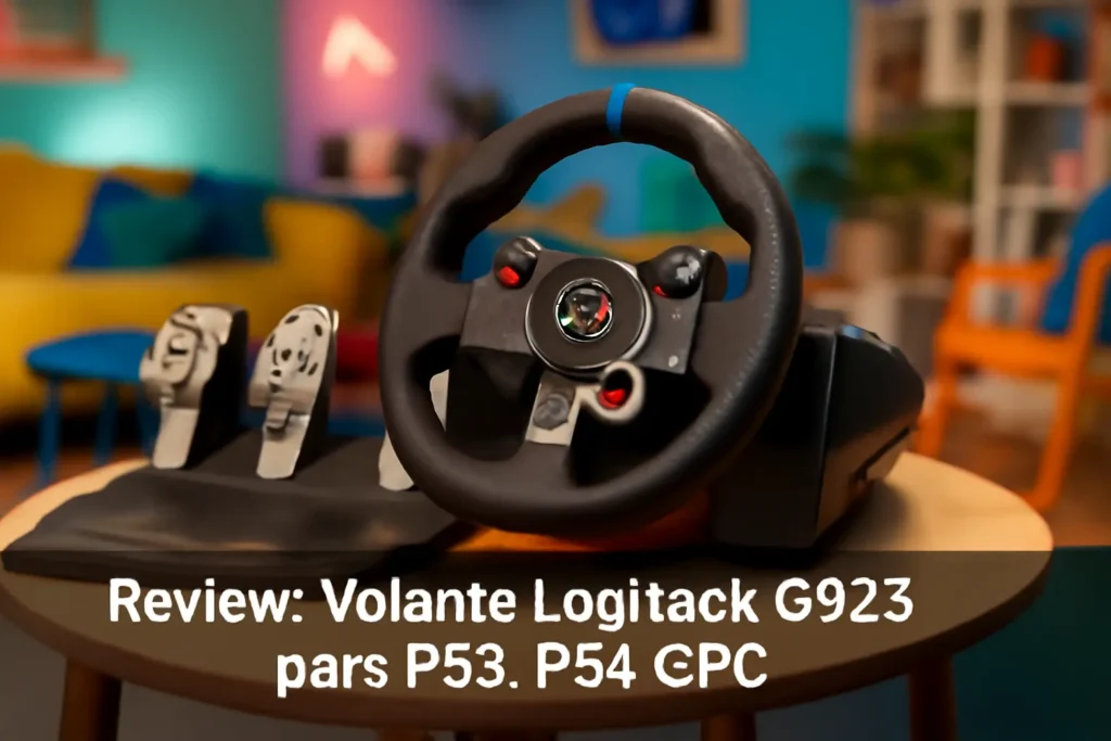 Volante Logitech G923 para PS5, PS4 e PC com Force Feedback TRUEFORCE, Pedais Responsivos, Launch Control e Acabamento em Couro