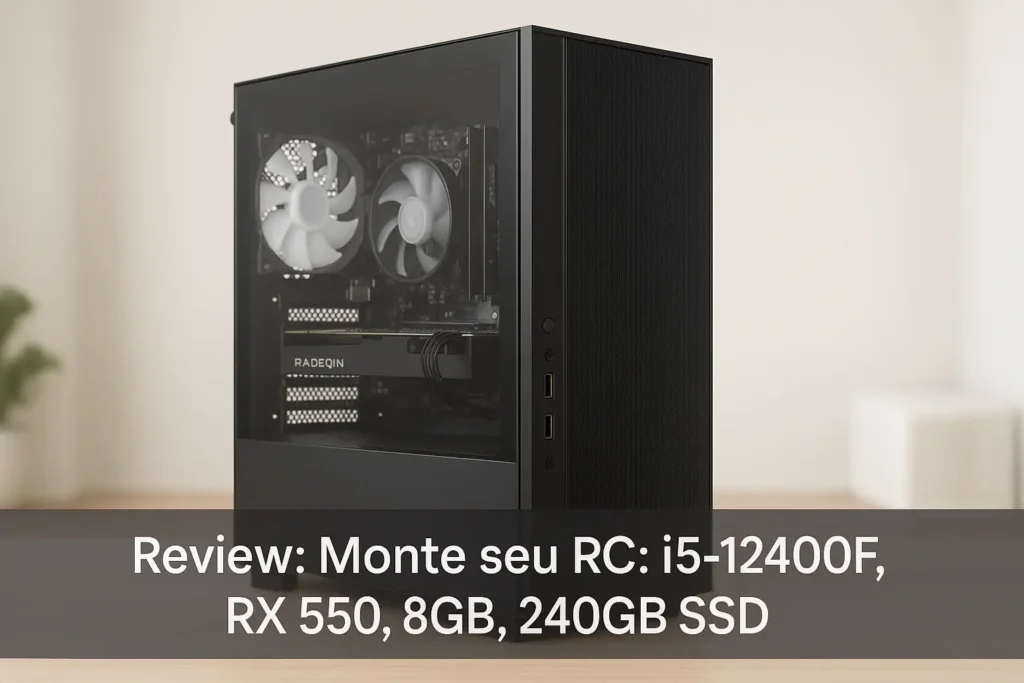 Monte seu PC: i5-12400F, RX 550, 8GB, 240GB SSD