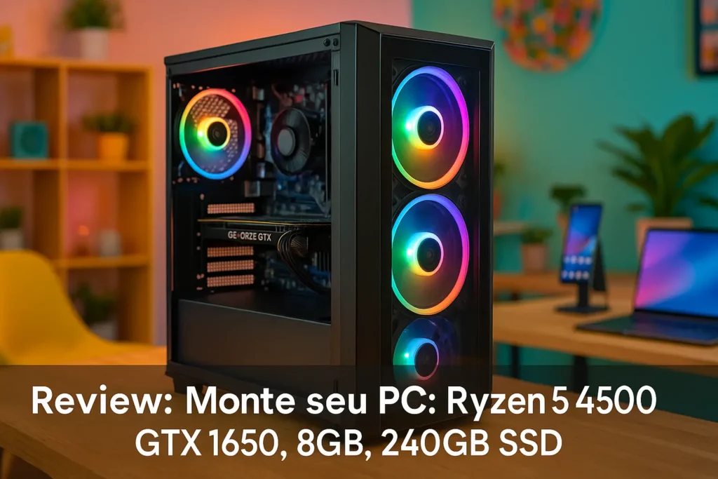 Monte seu PC: Ryzen 5 4500, GTX 1650, 8GB, 240GB SSD