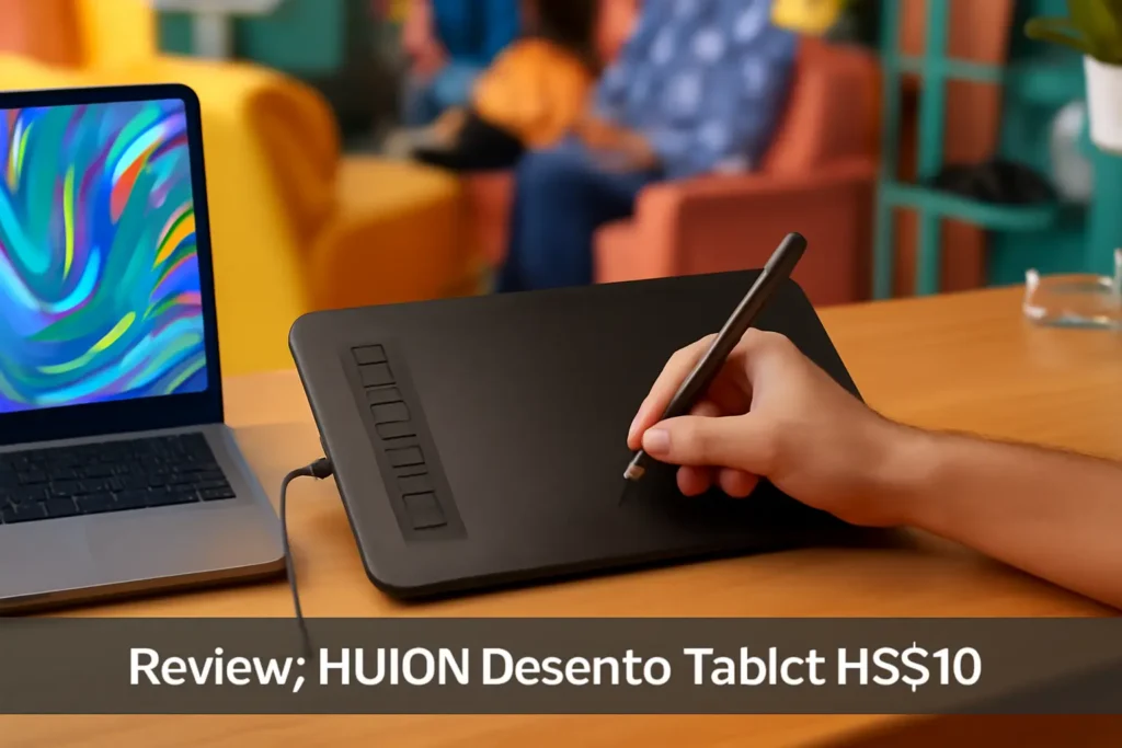 HUION Desenho Tablet HS610 - Tablet Gráfico 10x6,25 polegadas para Animação e Design