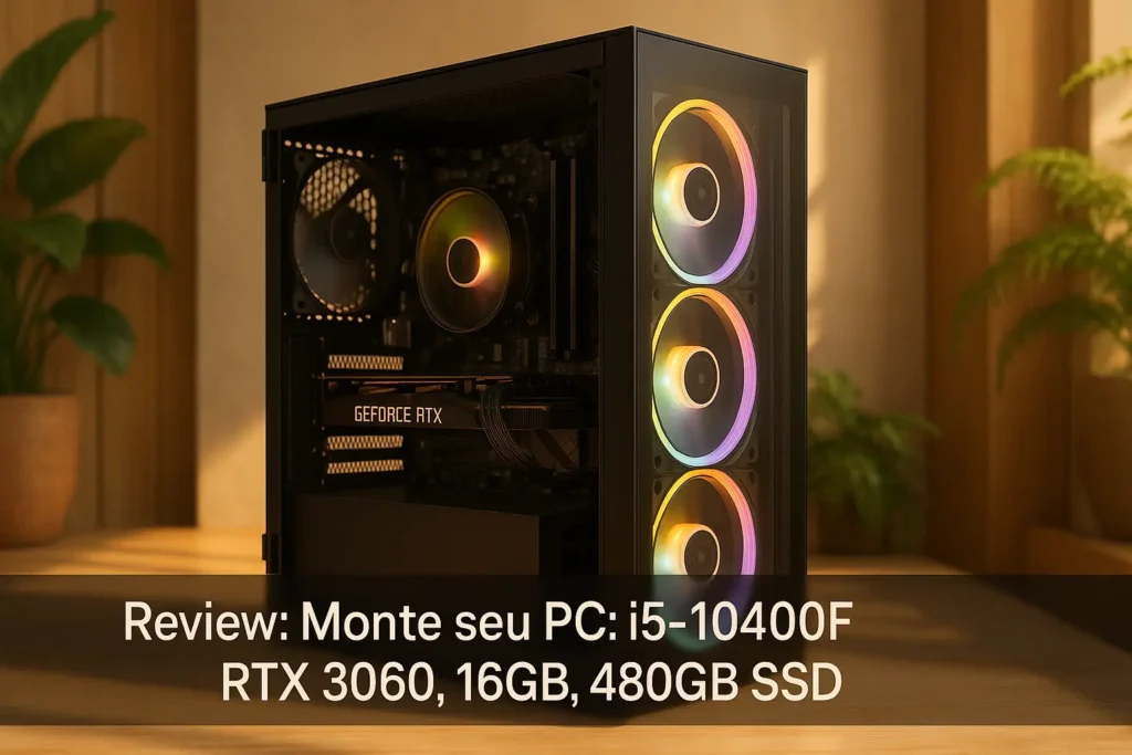 Monte seu PC: i5-10400F, RTX 3060, 16GB, 480GB SSD