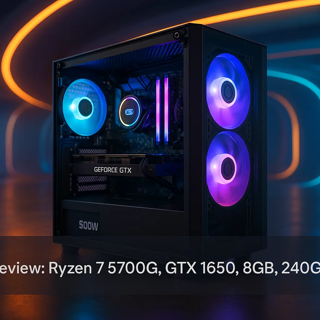Monte seu PC: Ryzen 7 5700G, GTX 1650, 8GB, 240GB SSD