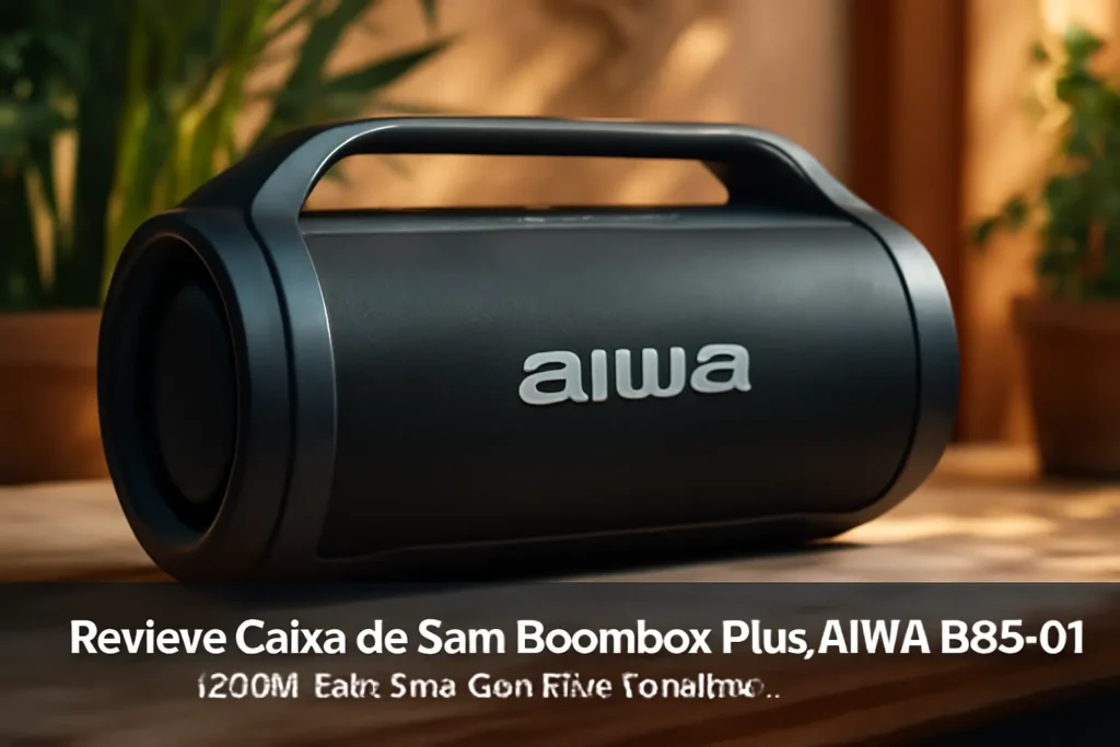 Caixa de Som Boombox Plus AIWA BBS-01-B 200W Bluetooth 30H IP66 USB Preto