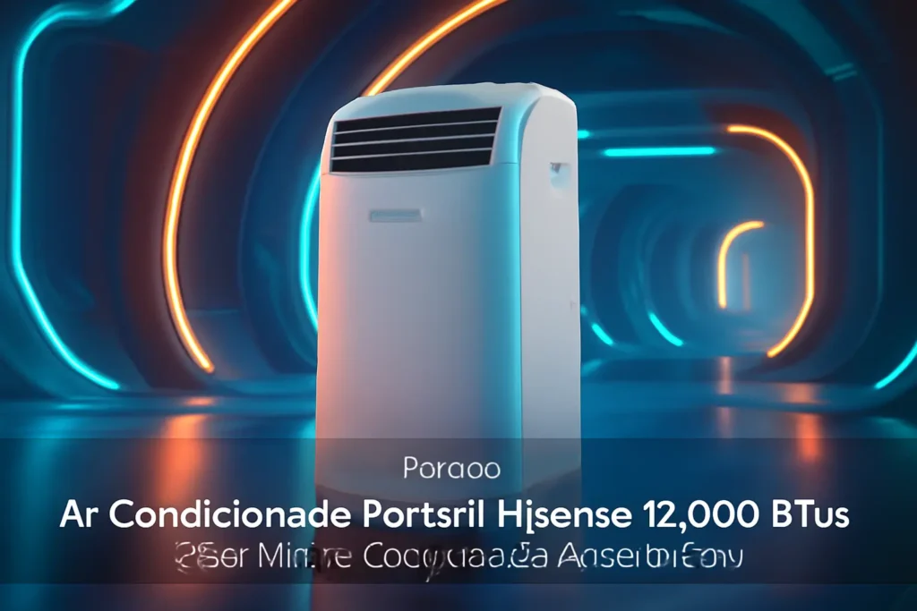 Ar Condicionado Portátil Hisense 12.000 BTUs com Wi-Fi e Evaporação Automática