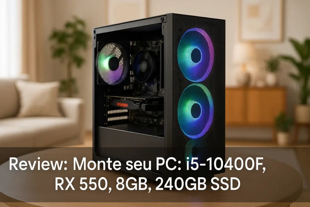 Monte seu PC: i5-10400F, RX 550, 8GB, 240GB SSD