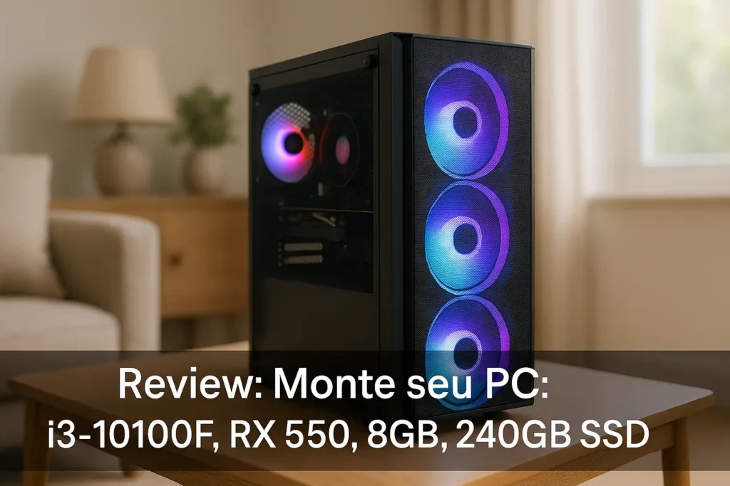 Monte seu PC: i3-10100F, RX 550, 8GB, 240GB SSD