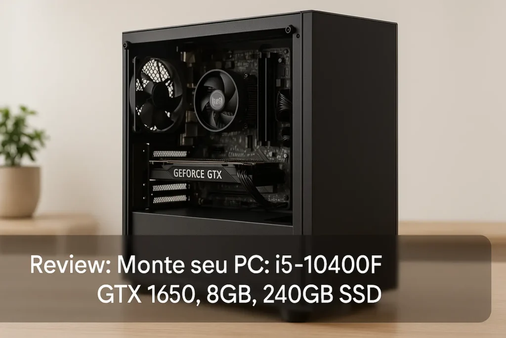 Monte seu PC: i5-10400F, GTX 1650, 8GB, 240GB SSD