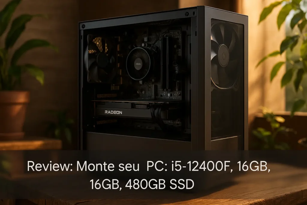 Monte seu PC: i5-12400F, RX 6600, 16GB, 480GB SSD