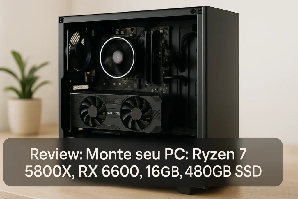 Monte seu PC: Ryzen 7 5800X, RX 6600, 16GB, 480GB SSD